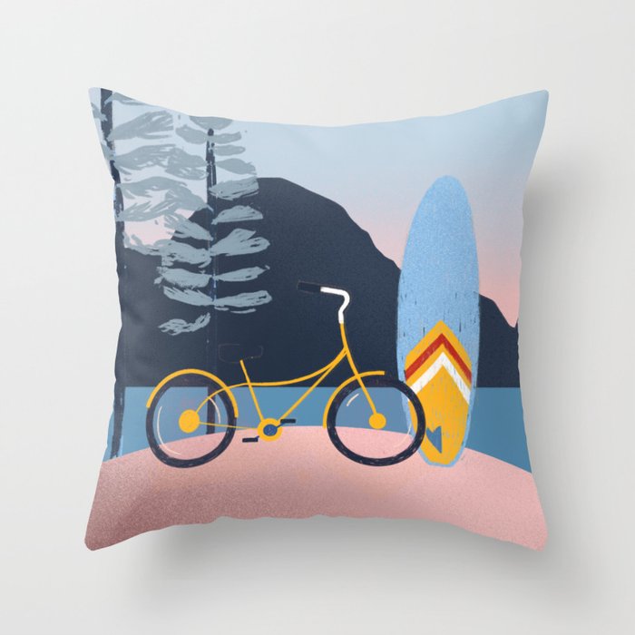 Lake Tahoe Vacation Sunset Throw Pillow