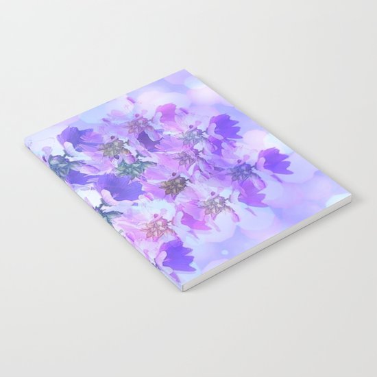Painterly Glowing Floral Abstract Notebook