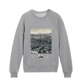 Pictorial map Albany- New York-1879 Kids Crewneck