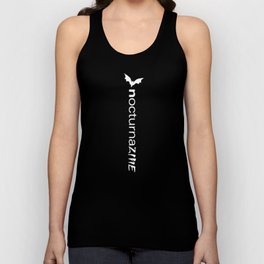 nocturnazine: Sideways White Logo Unisex Tank Top