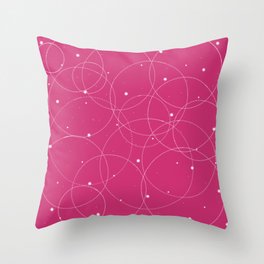 Pink abstract expressionisme   Throw Pillow