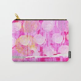 Luminosity of cerise Carry-All Pouch | Exercisemat, Gethealthy, Bubbleart, Painting, Pattern, Patterned, Magenta, Valentine, Bubbles, Coupleyoga 