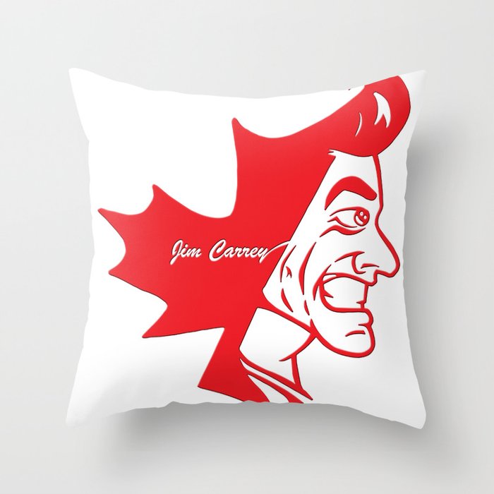 Canadian Pride Series: Jim Carrey Throw Pillow