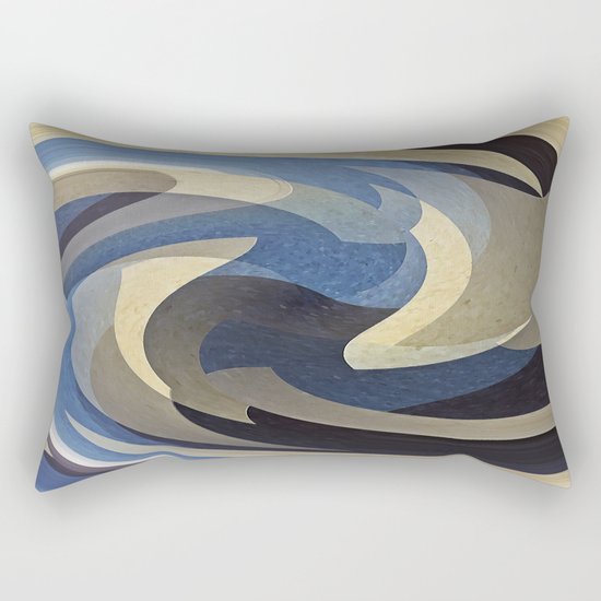 Bluetan Swirl Rectangular Pillow