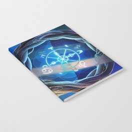 X . The Wheel Tarot Card Illustration Notebook