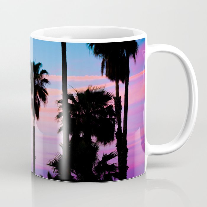 Palm Tree, Summer Sunset, Malibu, California  Coffee Mug