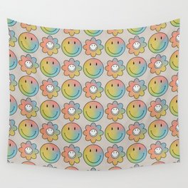 Smiley & Flower Smiley Wall Tapestry
