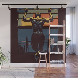 Pull ups at the gym - crossfit Wall Mural