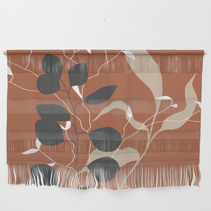 Floral Sprigs Terracotta Wall Hanging