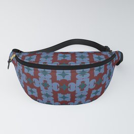 Night Shift with Twinkles Red and Green Pattern Fanny Pack