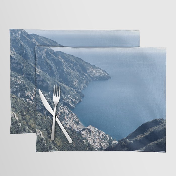 Poster Positano Italy Landscape From The Top Of Comune Mountain Placemat