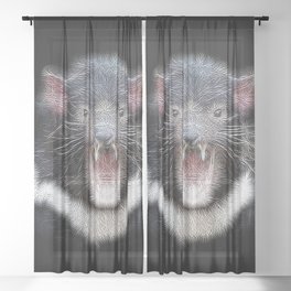 Spiked Tasmanian Devil Sheer Curtain