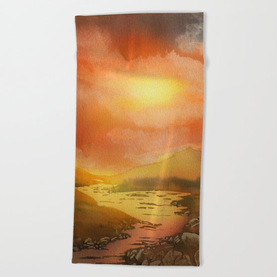 Calling The Sun XIX Beach Towel