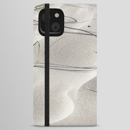 Soft sand and dunegrass shadow art print - beach summer vibe - nature and travel photography iPhone Wallet Case