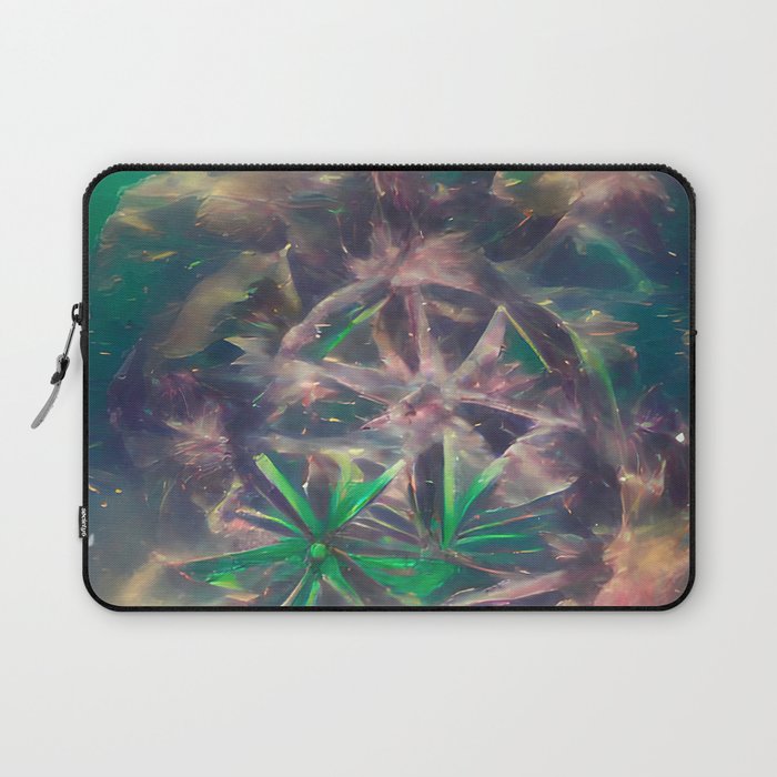 "Space Grass #2" • Unique Trippy Stoner Semi-Abstract Art • Perfect For Stoner/Tripping/Chill Rooms Laptop Sleeve