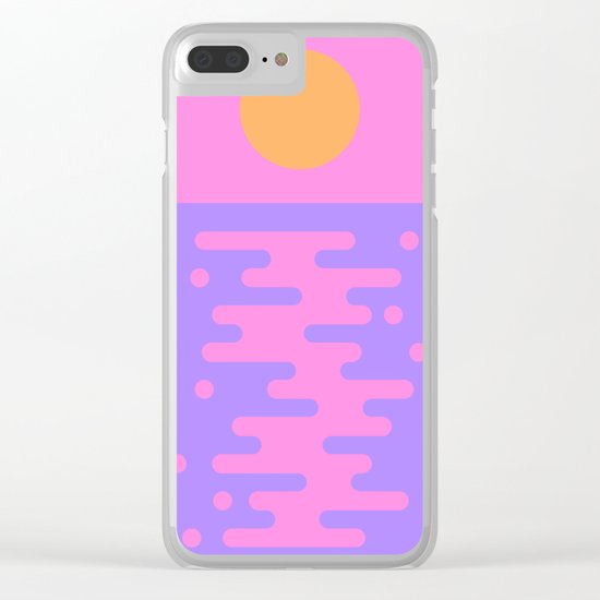 Paradise Sunset Clear iPhone Case
