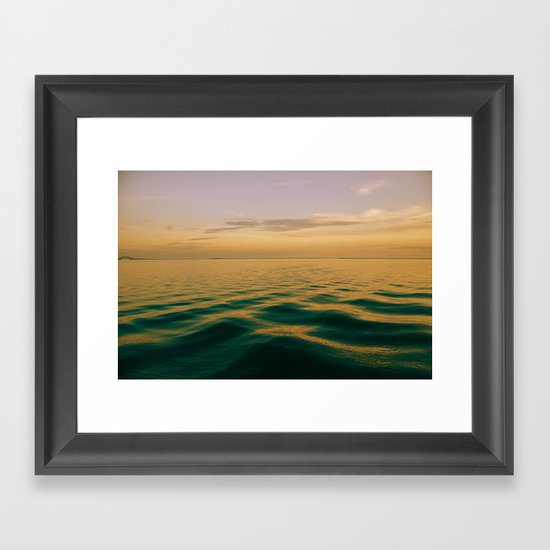On Green Waters Is Where I Lie Framed Art Print
