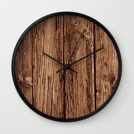 Industrial Urban Reclaimed Wood Organic Planks Wall Clock