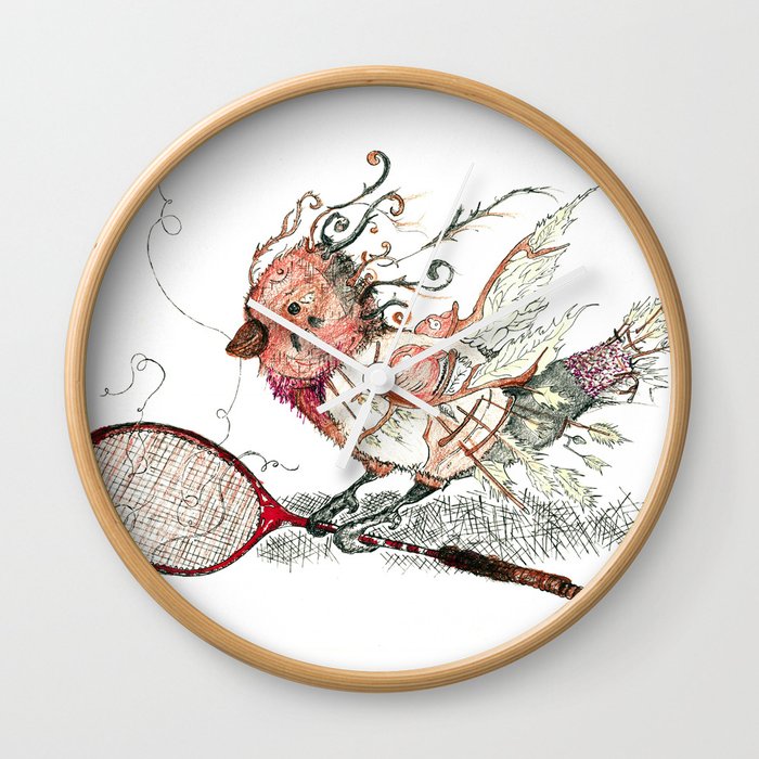 The Wild Badminton Birdie Wall Clock