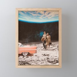 Moon date Framed Mini Art Print