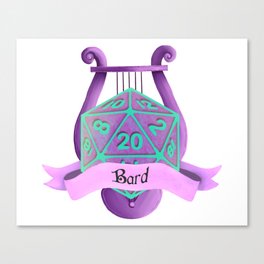 Bard - Dungeons and Dragons Dice Canvas Print