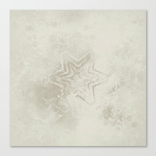 Delicate ivory star mandala Canvas Print