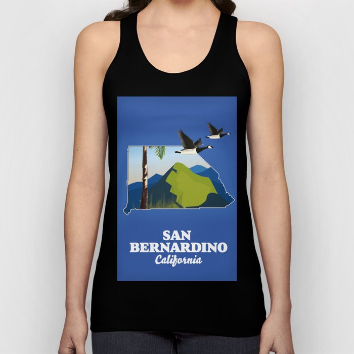 San Bernardino California Travel poster map. Tank Top