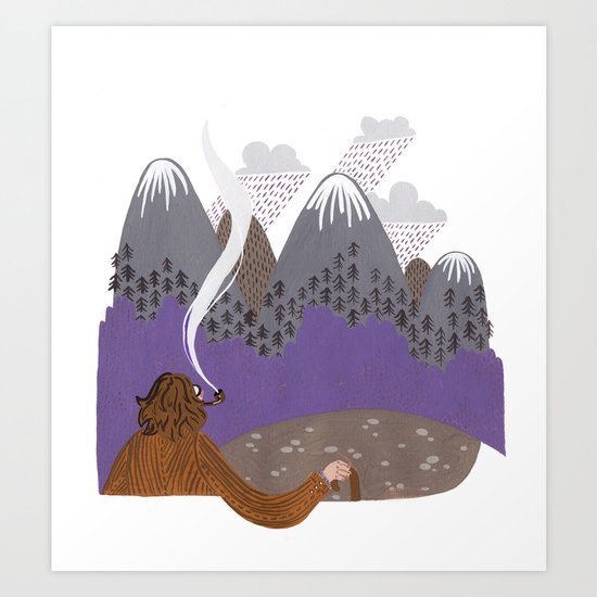 The steep slopes Art Print