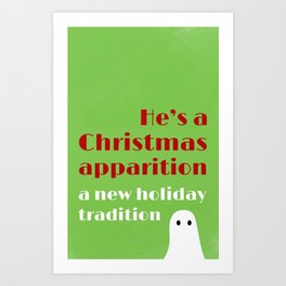 Christmas apparition holiday card Art Print