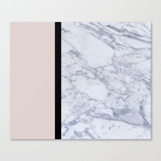 Modern minimalist blush marble Canvas Print
