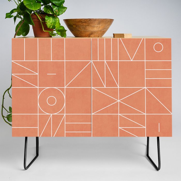 My Favorite Geometric Patterns No.5 - Coral Credenza