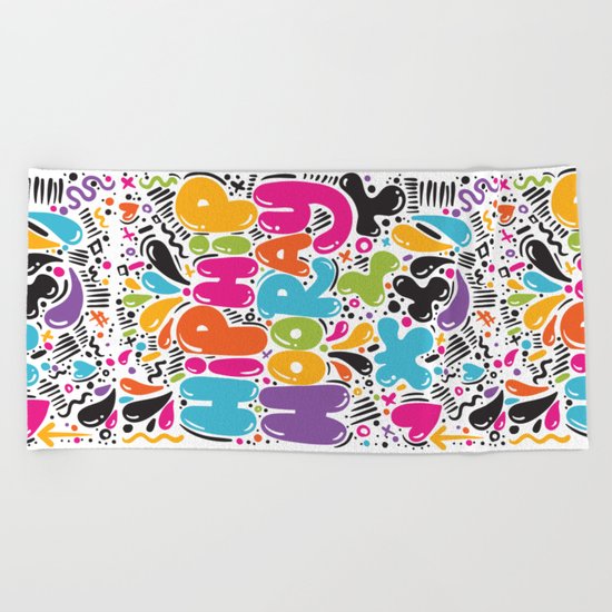 HIP HIP HOORAY HOORAY Beach Towel