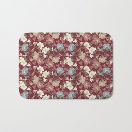 deep red and pink floral evening primrose flower meaning youth and renewal Bath Mat