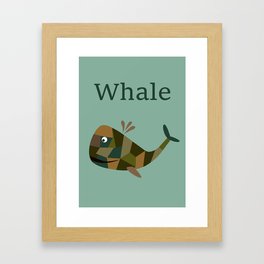 whale art print Framed Art Print