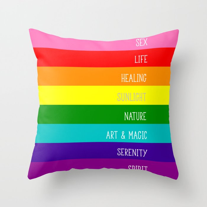 Original PRIDE flag with color meanings Gilbert Baker's 8 stripes