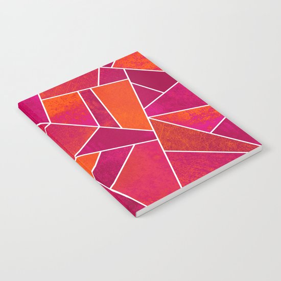 Hot Pink & Orange stone Notebook