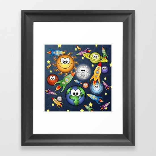 Solar Spaced Out. Framed Art Print