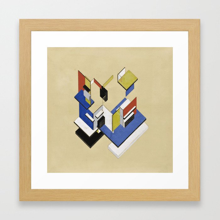 Theo Van Doesburg Contra Construction Project Axonometric Abstract De Stijl Painting Framed Art Print By Artexpressiondesign Society6