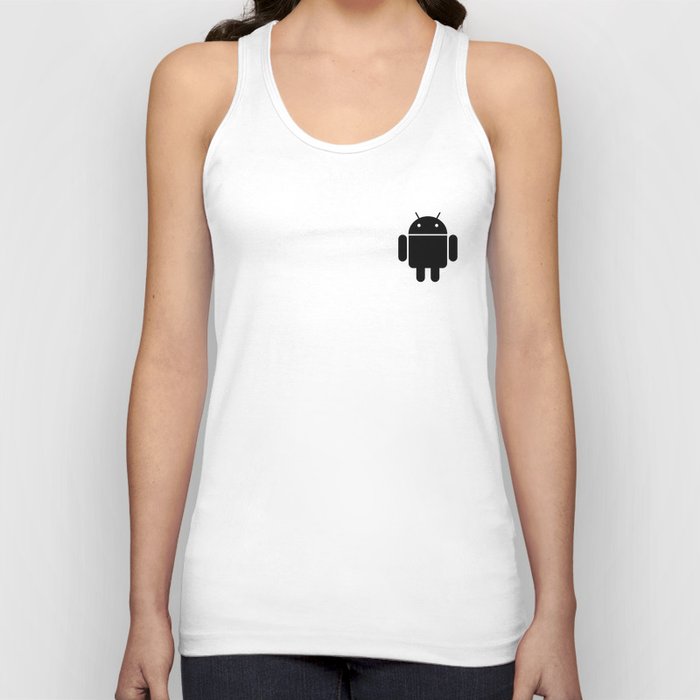 Small black Android robot Tank Top