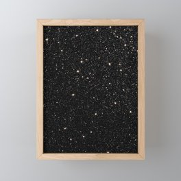 black glitter night  Framed Mini Art Print