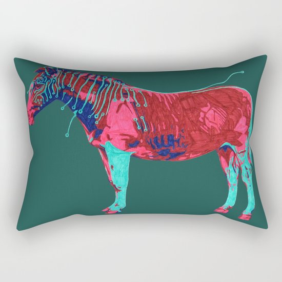 Electric Quagga Rectangular Pillow