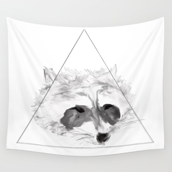 Racoon Wall Tapestry