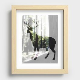 Elk Forest Recessed Framed Print