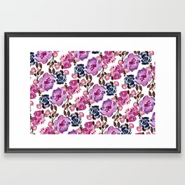fleur - purple Framed Art Print