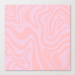 Pink on Pink Liquid Swirl Canvas Print
