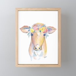 cow watercolor Tupelo Honey Framed Mini Art Print