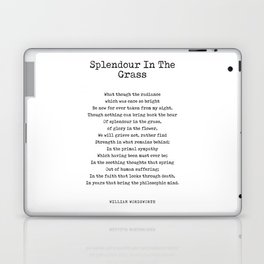 Splendour In The Grass - William Wordsworth Poem - Literature - Typewriter Print 1 Laptop Skin
