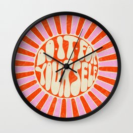 Do It For Yourself | 70s Inspired Hand Lettering Wall Clock