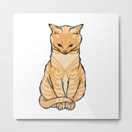 Ginger Cat Metal Print