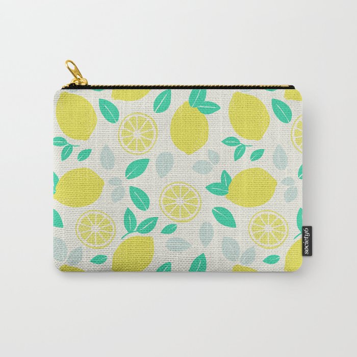 Summer Lemon Pattern Carry-All Pouch